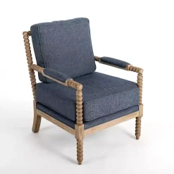 Online Kirklands Home Spencer Spindle Armchair Blue