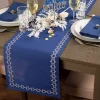 New Kirklands Home Blue Star of David Hanukkah Table Runner
