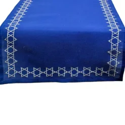 New Kirklands Home Blue Star of David Hanukkah Table Runner