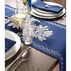 New Kirklands Home Blue Star of David Hanukkah Table Runner