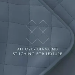 Sale Kirklands Home Stitched Diamond 3-pc. Queen Quilt Set Blue