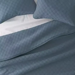 Best Kirklands Home Stitched Diamond 3-pc. King Quilt Set Blue