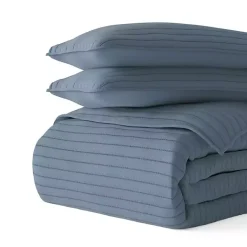 Sale Kirklands Home Stitched Stripes 2-pc. Twin Quilt Set Blue