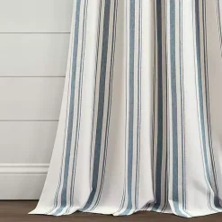 Discount Kirklands Home Stripe Farmhouse Curtain Panel Set, 95 in. Blue