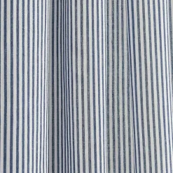 Discount Kirklands Home Blue Stripe Ruffled Curtain Panel Set, 84 in.