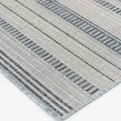 Kirklands Home Striped Lava Indoor/Outdoor Area Rug, 5x7 Blue