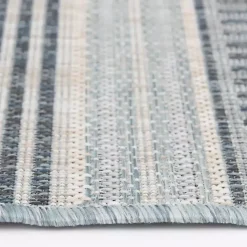 Kirklands Home Striped Lava Indoor/Outdoor Area Rug, 5x7 Blue