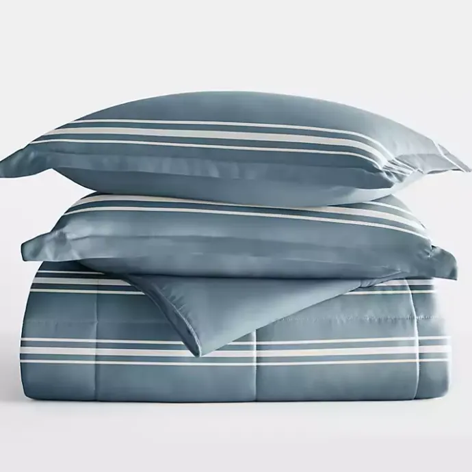 Online Kirklands Home Striped Reversible 3-pc. King Comforter Set Blue