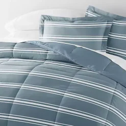 Online Kirklands Home Striped Reversible 3-pc. King Comforter Set Blue