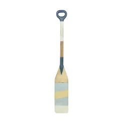Online Kirklands Home Striped Wood Canoe Oar Wall Plaque Blue