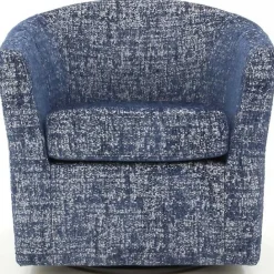 Hot Kirklands Home Swivel Barrel Accent Chair Blue