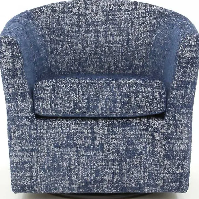Hot Kirklands Home Swivel Barrel Accent Chair Blue
