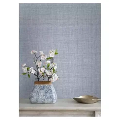 Discount Kirklands Home Textured Faux Fabric Peel & Stick Wallpaper Blue