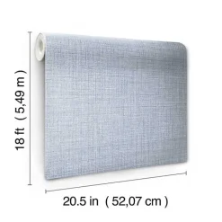 Discount Kirklands Home Textured Faux Fabric Peel & Stick Wallpaper Blue