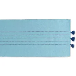 Discount Kirklands Home Thera Stripe Table Runner Blue