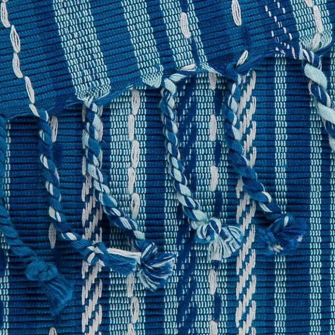 Sale Kirklands Home Blue Tonal Stripe Table Runner