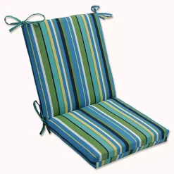 Discount Kirklands Home Blue Topanga Striped Outdoor Chair Cushion