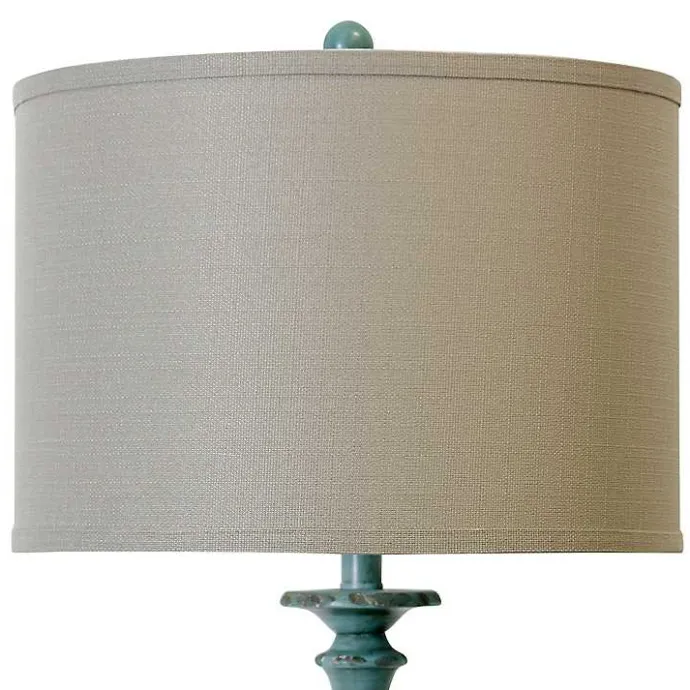 Sale Kirklands Home Blue Traditional Avignon Floor Lamp Tan