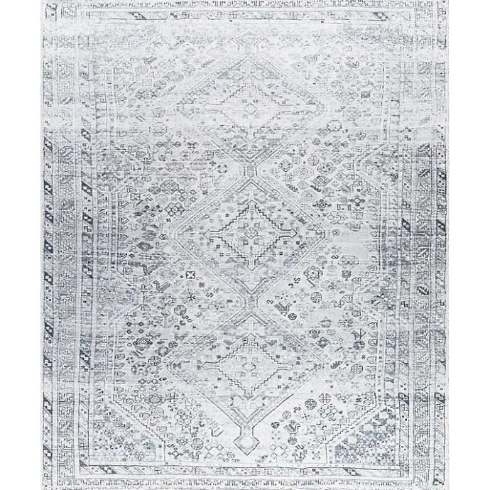New Kirklands Home Traditional Washable Area Rug, 7x10 Blue
