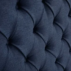 Online Kirklands Home Tufted Upholstered Metal Leg Queen Headboard Blue