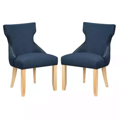 Online Kirklands Home Upholstered Wingback Dining Chairs, Set of 2 Blue