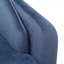 Sale Kirklands Home Velvet Tufted Midcentury Modern Accent Chair Blue