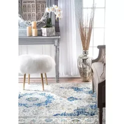 Kirklands Home Blue Verona Area Rug, 5x8