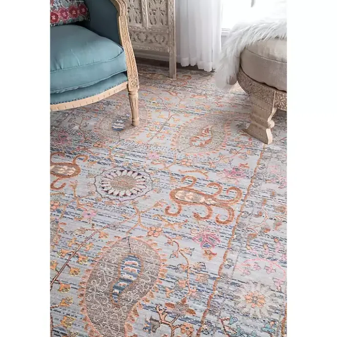 Outlet Kirklands Home Blue Vintage Killian Area Rug, 5x8