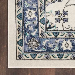 Best Kirklands Home Blue Vintage Medallion Indoor/Outdoor Runner