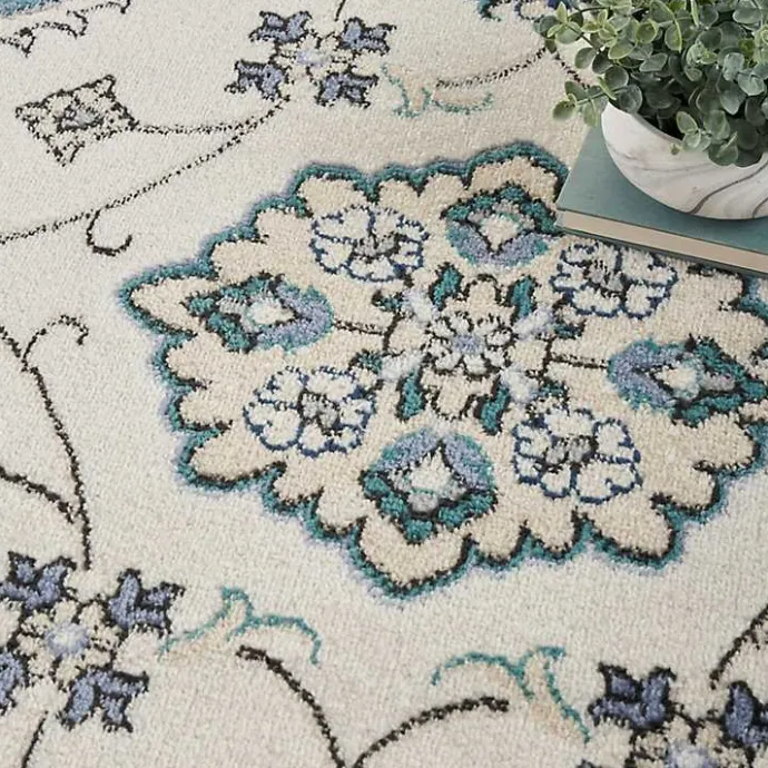 Best Kirklands Home Blue Vintage Medallion Indoor/Outdoor Rug, 4x6
