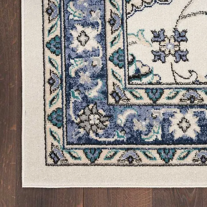 Discount Kirklands Home Blue Vintage Medallion Indoor/Outdoor Rug, 5x7