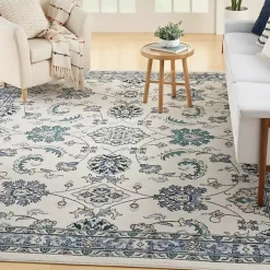 Kirklands Home Blue Vintage Medallion Indoor/Outdoor Rug, 8x10
