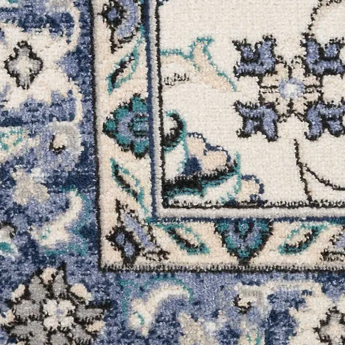 Kirklands Home Blue Vintage Medallion Indoor/Outdoor Rug, 8x10