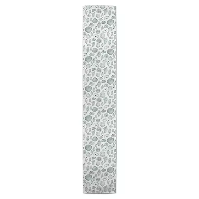 Hot Kirklands Home Blue Vintage Seashells Table Runner, 90 in.