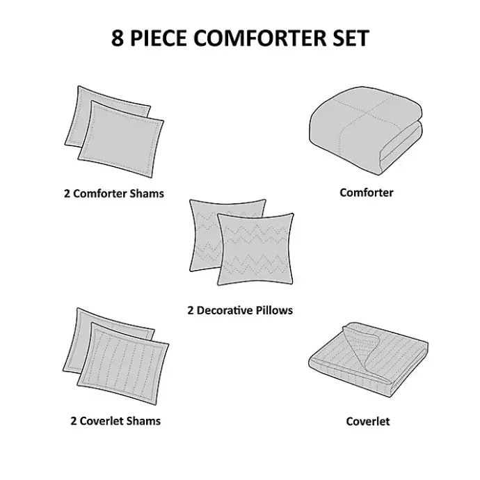 Clearance Kirklands Home Blue Watercolor 8-pc. King Comforter Set