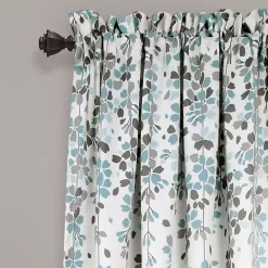 Hot Kirklands Home Blue Weeping Flower Curtain Panel Set, 95 in.