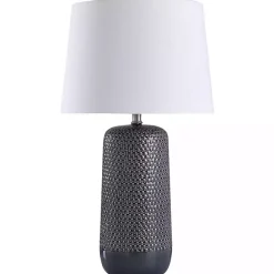 Online Kirklands Home Blue Woven Ceramic Wicker Table Lamp