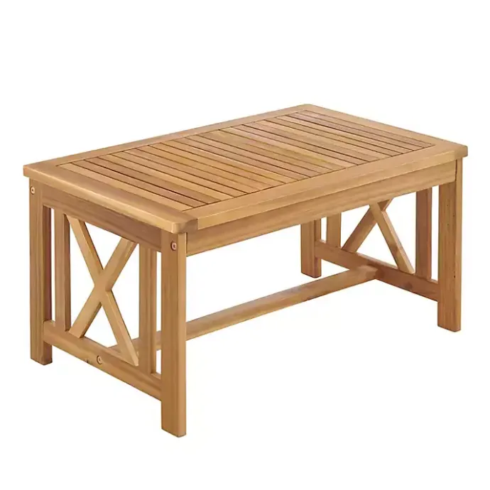 Clearance Kirklands Home Blue X-Back Acacia Wood 2-pc. Outdoor Living Set