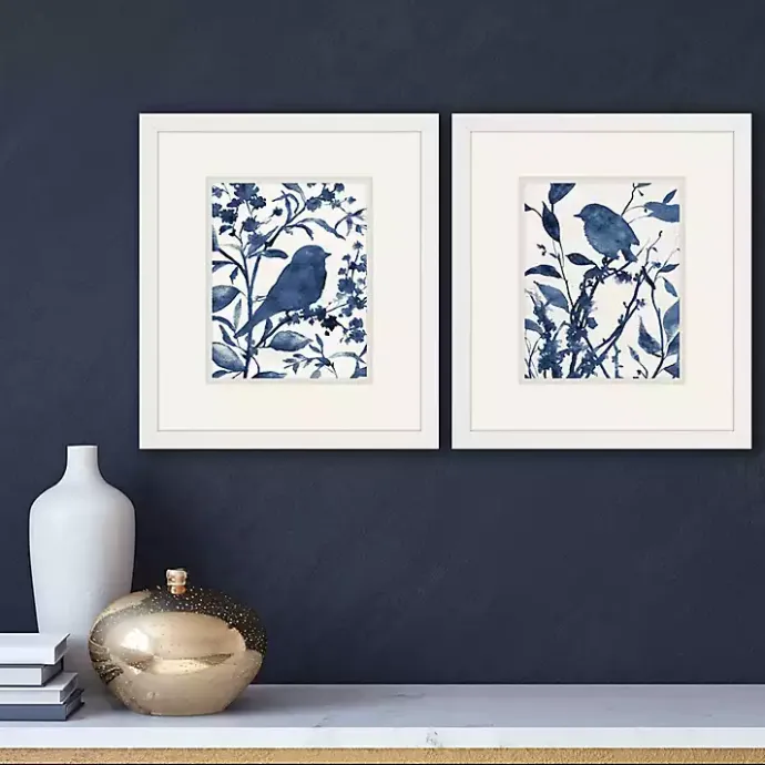 Hot Kirklands Home Bluebird Silhouette Framed Art Prints, Set of 2