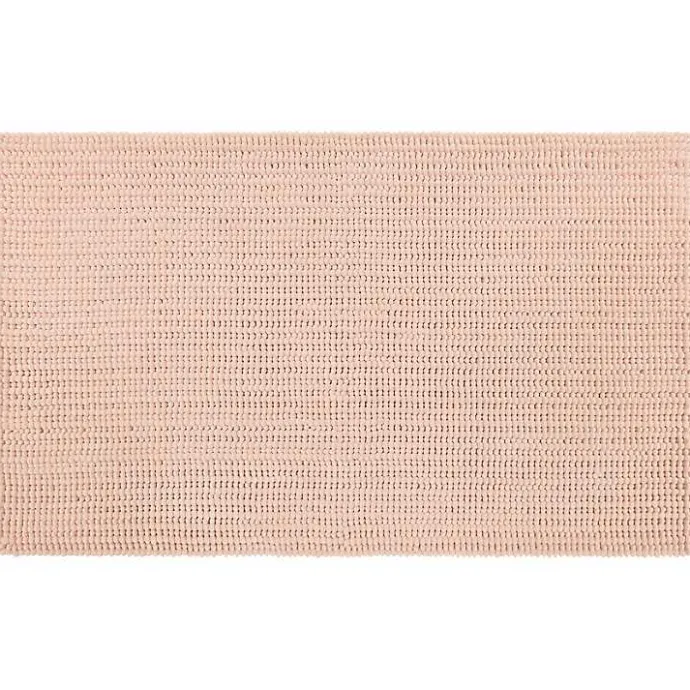 Sale Kirklands Home Blush Memory Foam Chenille Bath Mat, 34 in. Pink