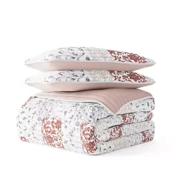 Best Kirklands Home Blush Patchwork Reversible 3-pc. Queen Quilt Set