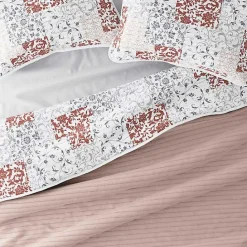 Best Kirklands Home Blush Patchwork Reversible 3-pc. Queen Quilt Set