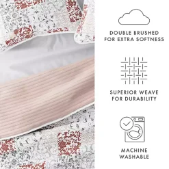 Best Kirklands Home Blush Patchwork Reversible 3-pc. Queen Quilt Set