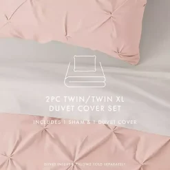 Outlet Kirklands Home Blush Pinched 2-pc. Twin Duvet Cover Set Pink