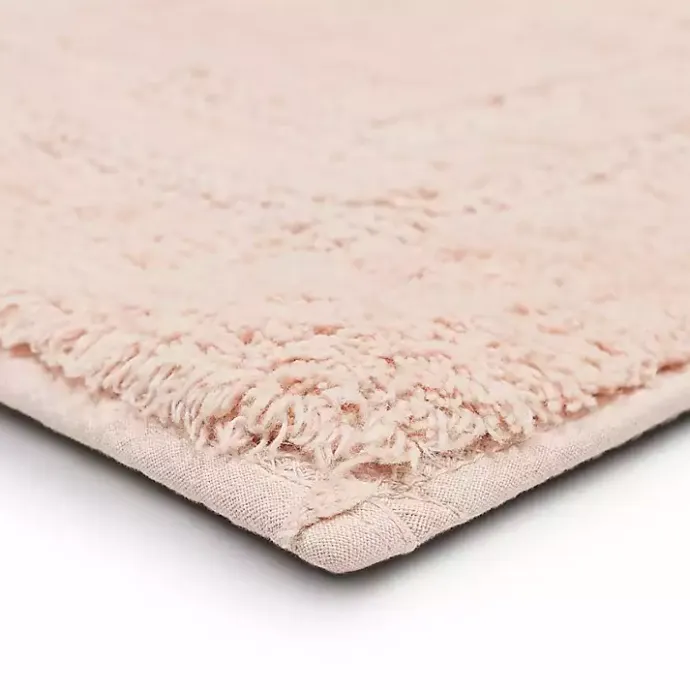 Best Kirklands Home Blush Reversible Cotton Bath Mat, 34 in. Pink