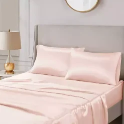 Clearance Kirklands Home Blush Satin King 2-pc. Pillow Case Set Pink