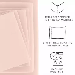 Hot Kirklands Home Blush Ultra Soft 6-pc. Full Sheet Set Pink