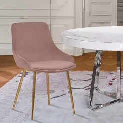 Hot Kirklands Home Blush Velvet Heidi Dining Chair Pink