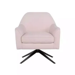 Clearance Kirklands Home Blush Velvet Swivel Accent Chair Pink