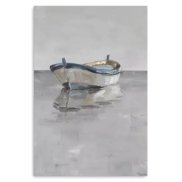 Online Kirklands Home Boat on the Horizon Canvas Art Print Gray